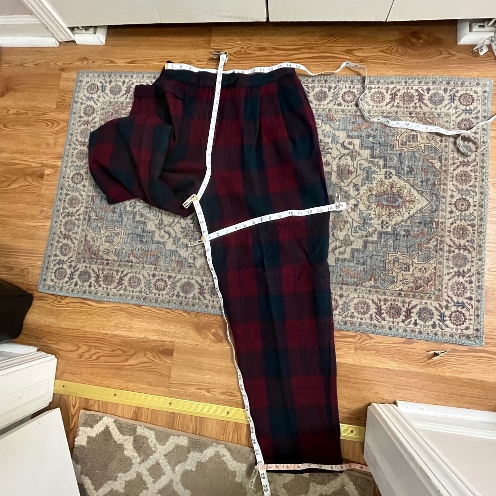 VTG Giorgio Sant' Angelo Wool Plaid Lined 14 x 27.5L - Picture 14 of 16